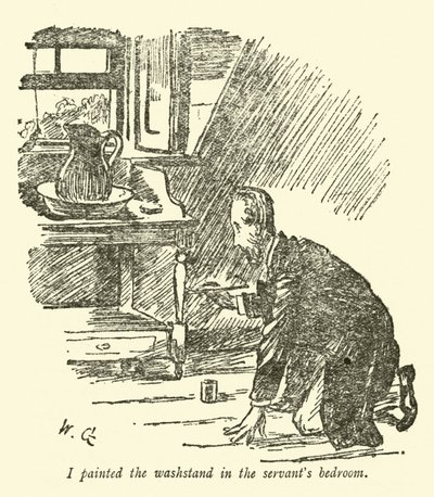 私はしもべの寝室に洗面台を塗った 作： Weedon Grossmith